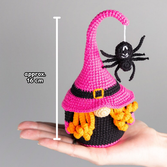 Crochet Witch Gnome Amigurumi Pattern (with Cauldron and Broom)