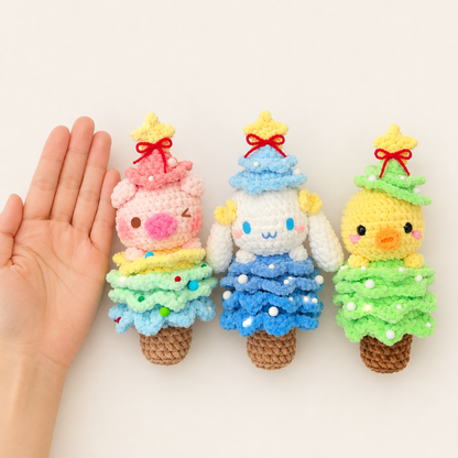 Crochet Animal in Christmas Tree Pattern (Mini Bundle)