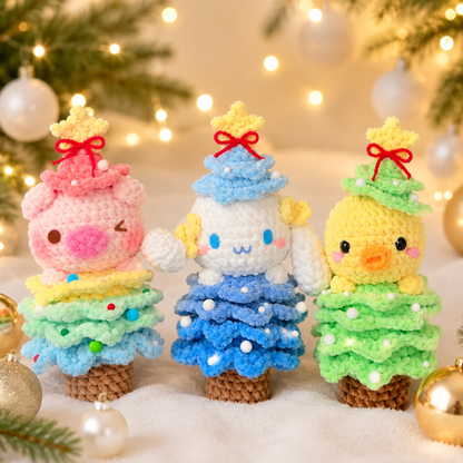 Crochet Animal in Christmas Tree Pattern (Mini Bundle)