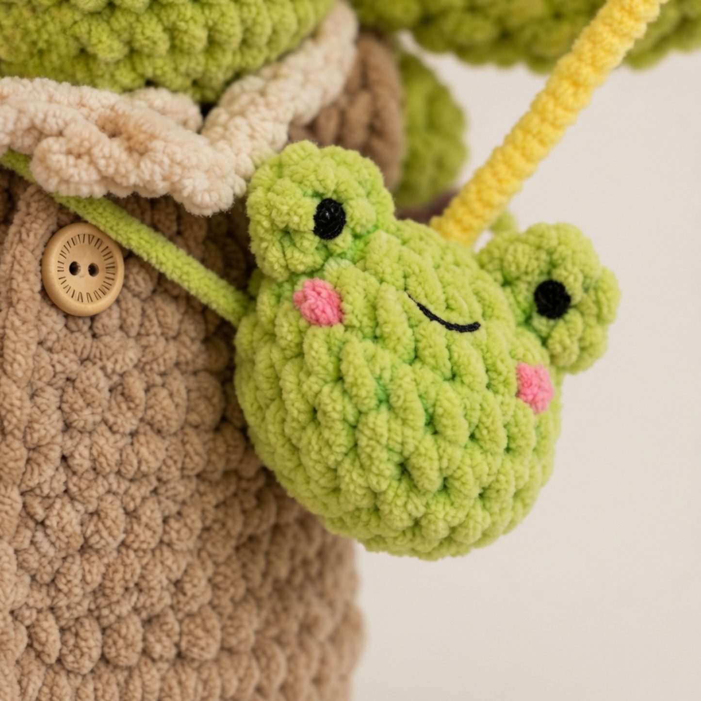 Crochet Baby Alien Pattern (2-in-1, with Frog Buddy and Keychain)