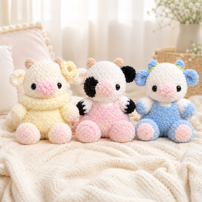 Baby Cow in Clothing Bundle Crochet Pattern