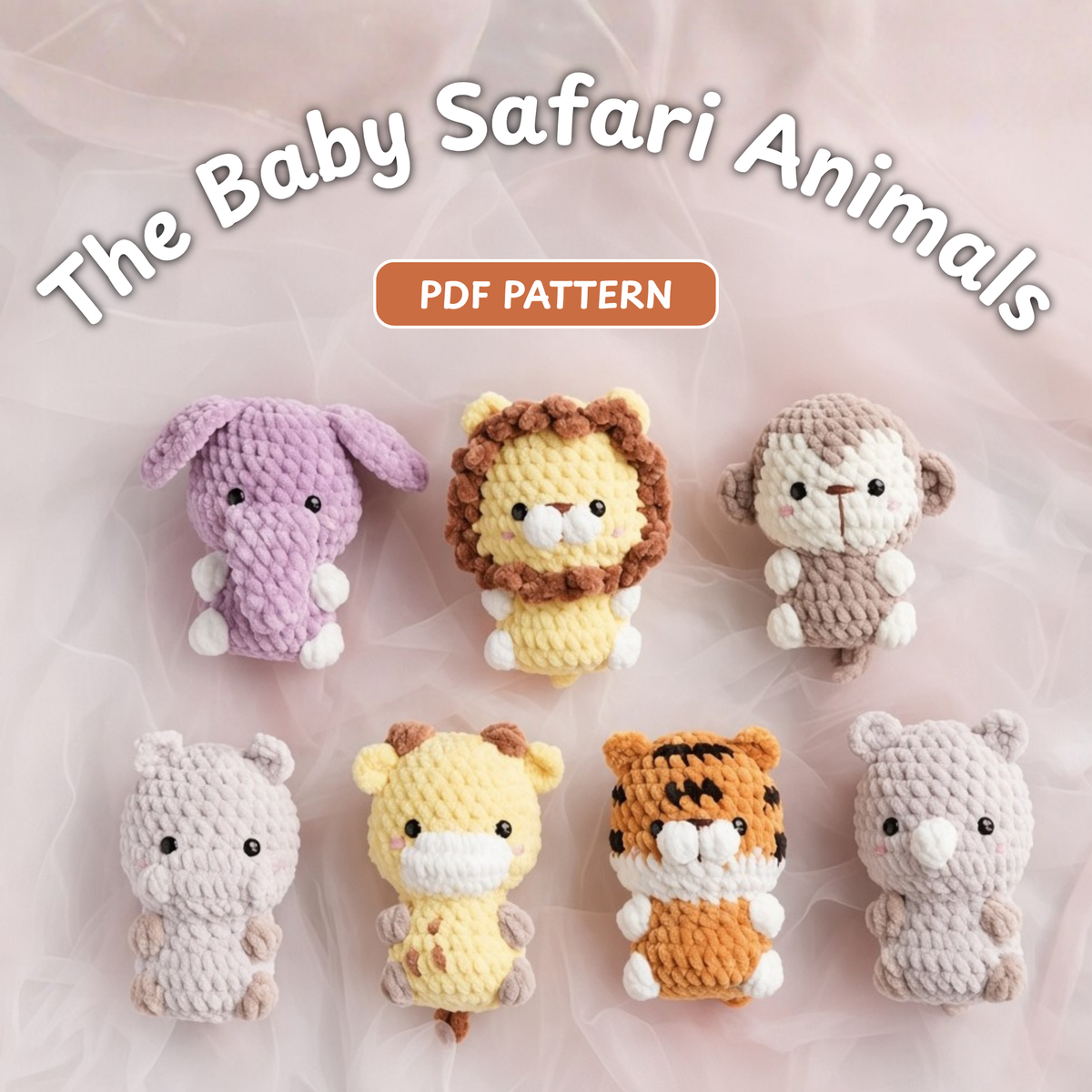 Baby Safari Animals Amigurumi Crochet Pattern