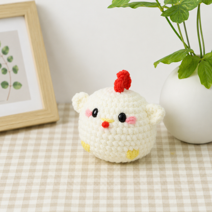 Crochet Bounci Little Birds Amigurumi Pattern (Chicken, White Chicken, Brown Chicken, Budgie, Pigeon & Cardinal | 6 Designs in One)