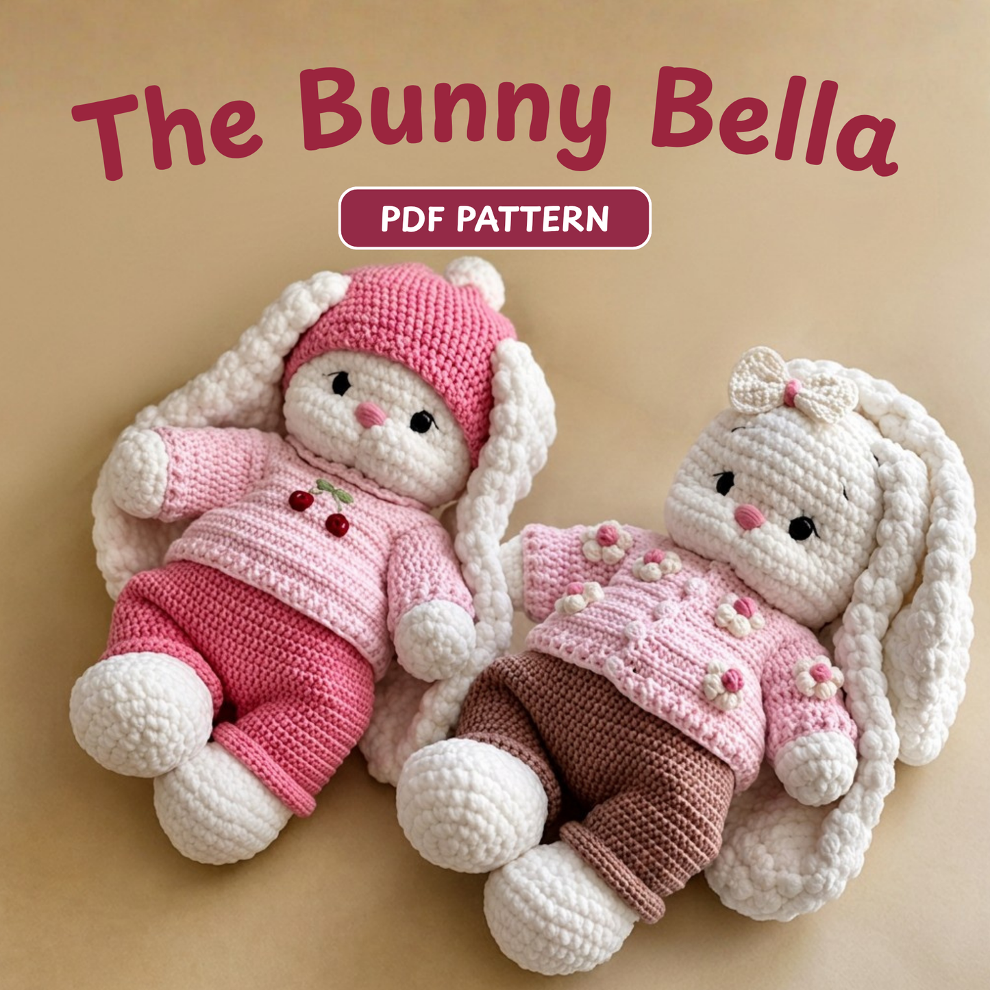Crochet Bunny Bella + Outfit | 2 Patterns in 1