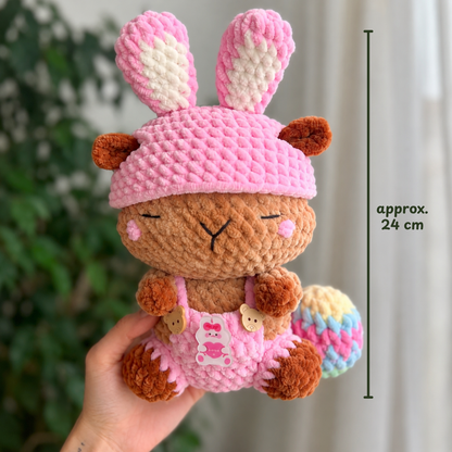 Crochet 4-in-1 Capybara Pattern (Bunny, Frog, Stitch, Bee)