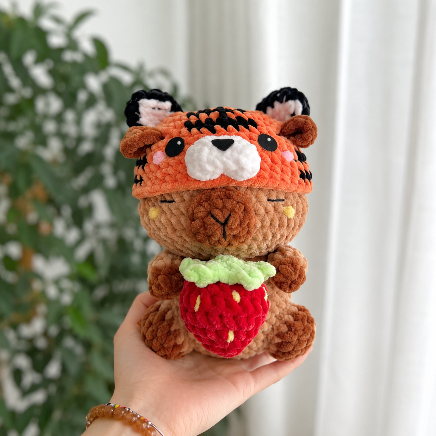 Crochet Capybara Pattern (4 Costumes: Crab, Shark, Dino, Tiger)