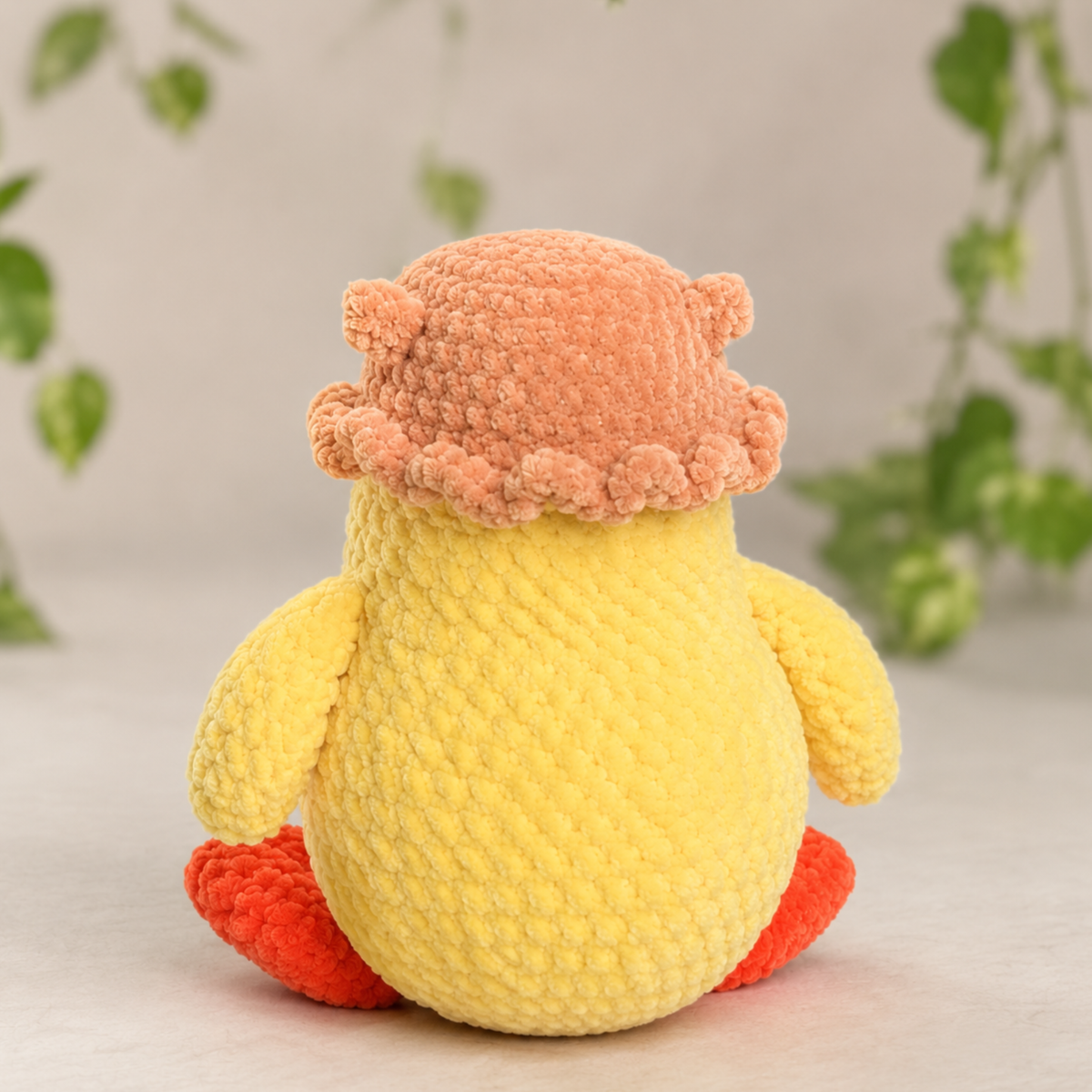 Chubby Duckie with Bear Hat Crochet Pattern
