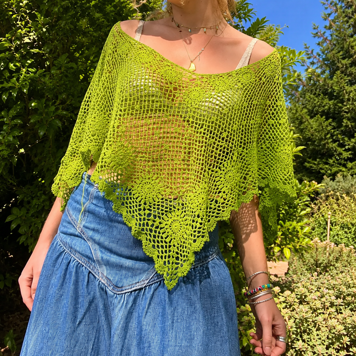 Clover Poncho Crochet Pattern