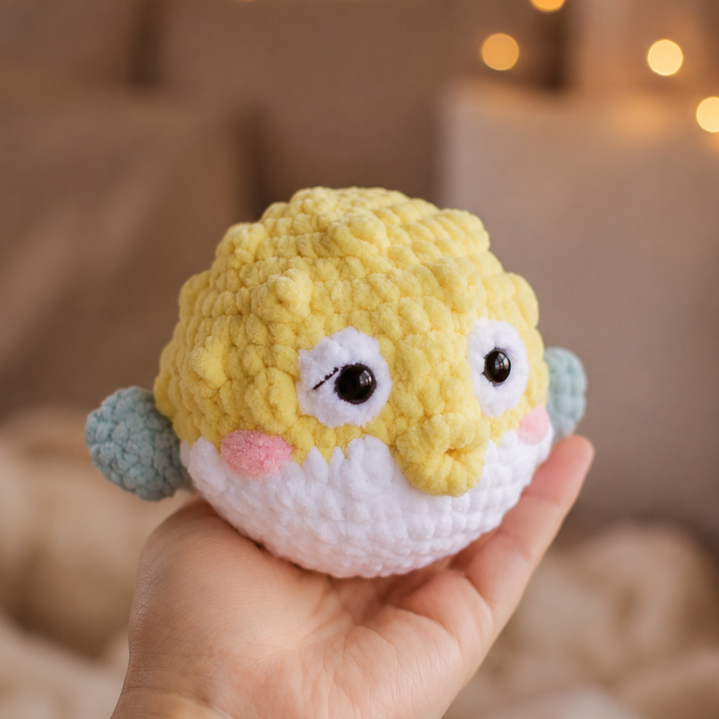 Crochet Puffy Sea Animals Pattern (5 in 1: Fish, Jellyfish, Whale, Turtle, Axolotl)