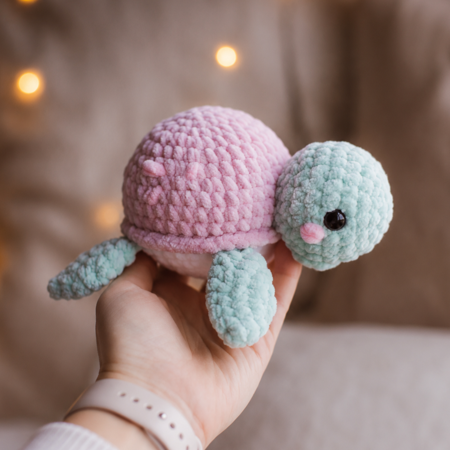 Crochet Puffy Sea Animals Pattern (5 in 1: Fish, Jellyfish, Whale, Turtle, Axolotl)