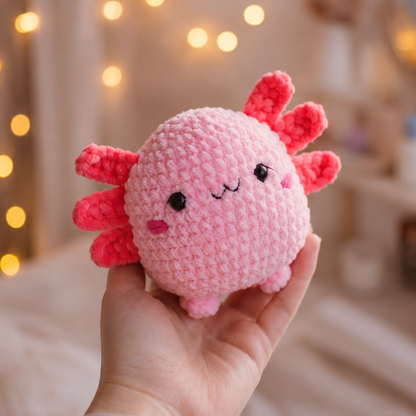Crochet Puffy Sea Animals Pattern (5 in 1: Fish, Jellyfish, Whale, Turtle, Axolotl)