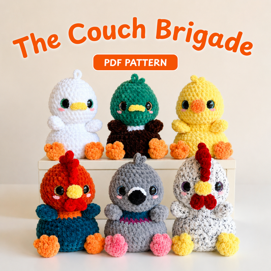 Crochet The Couch Brigade Pattern - 6-in-1 Bird Pack