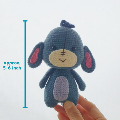 Crochet Amigurumi Donkey Pattern (5–6 Inch Finished Size)
