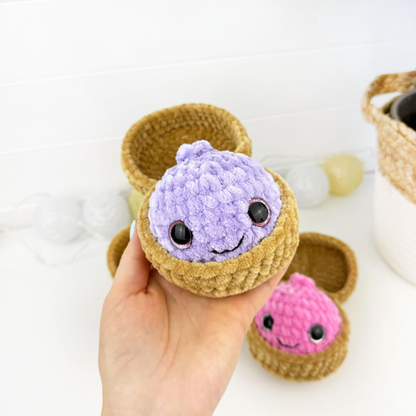 Dumpling & Steamer No-Sew Amigurumi Crochet Pattern