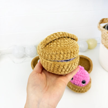 Dumpling & Steamer No-Sew Amigurumi Crochet Pattern