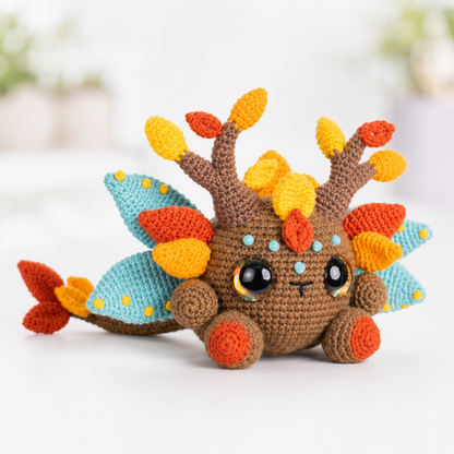 Crochet Elemental Dragons Amigurumi Pattern (4 Designs: Air, Fire, Earth, Water)