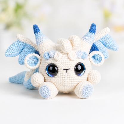 Crochet Elemental Dragons Amigurumi Pattern (4 Designs: Air, Fire, Earth, Water)