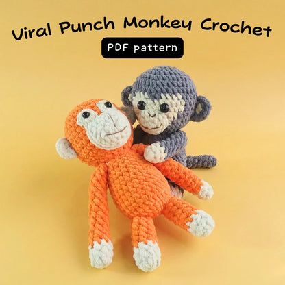5 in 1 Viral Punch Monkey Bundle Crochet Pattern