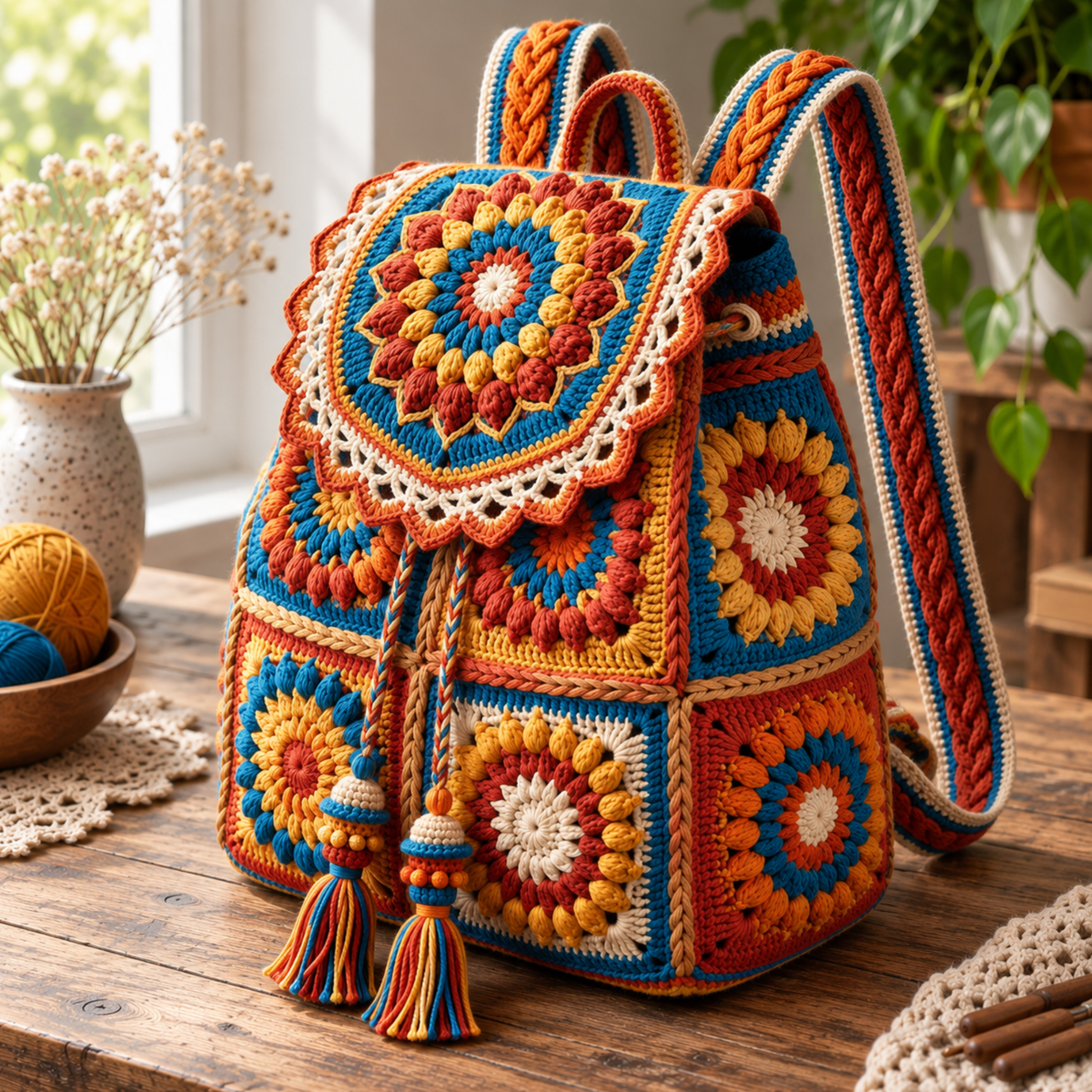 Floral Backpack Crochet Pattern