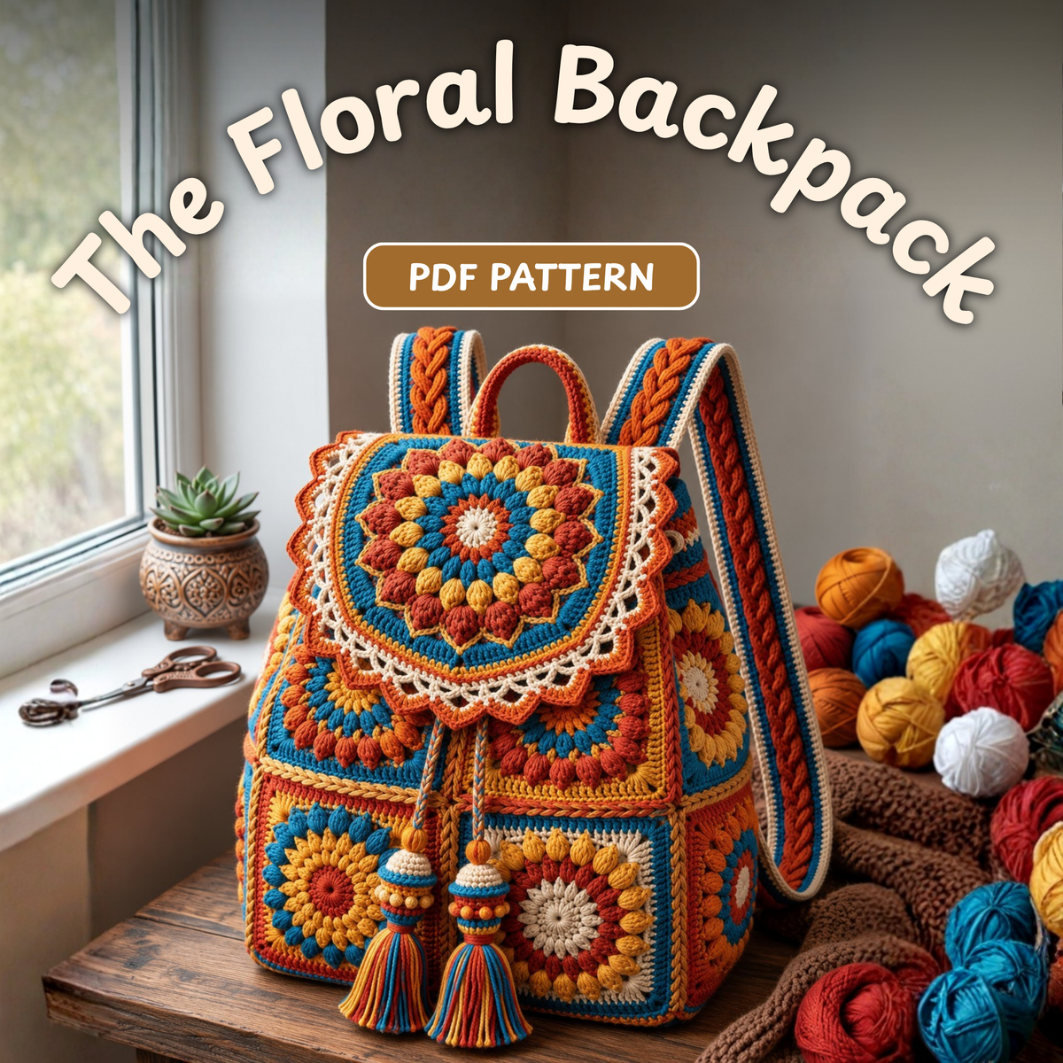 Floral Backpack Crochet Pattern