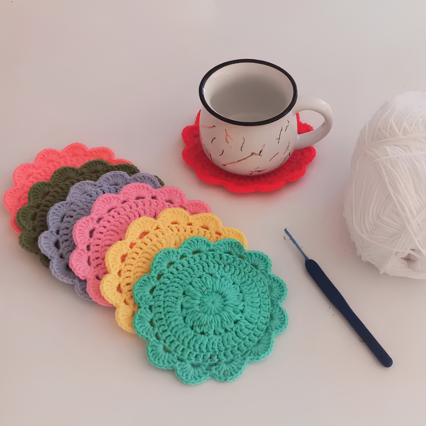 4 in 1 Floral Coaster Pattern Bundle