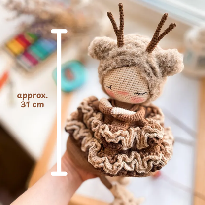 Crochet Friendly Deer Pattern (31 cm Doll)