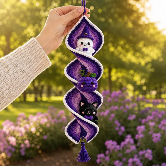 Halloween Spiral Wind Spinner Crochet Pattern