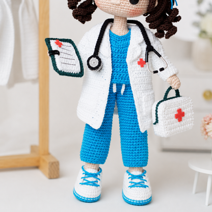 Hellen the Nurse Doll Crochet Pattern