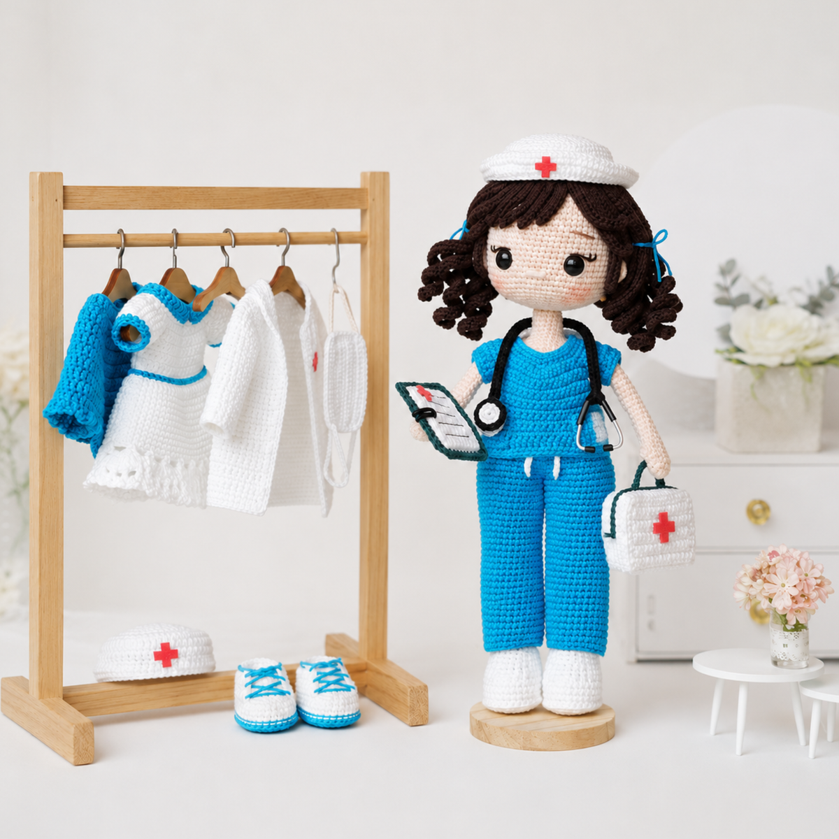 Hellen the Nurse Doll Crochet Pattern
