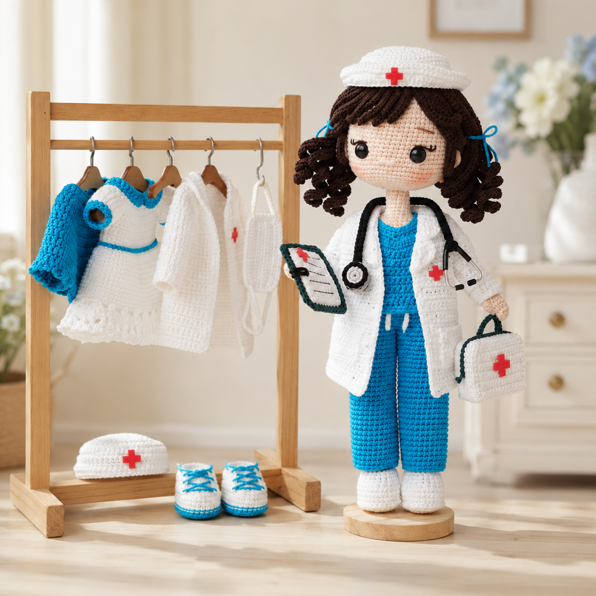 Hellen the Nurse Doll Crochet Pattern