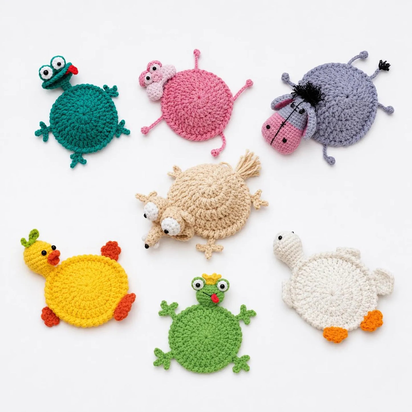22 in 1 Animal Crochet Coaster Patterns
