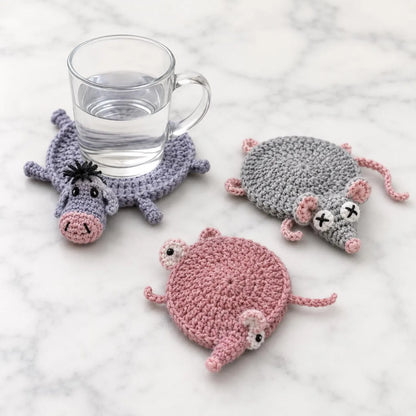 22 in 1 Animal Crochet Coaster Patterns