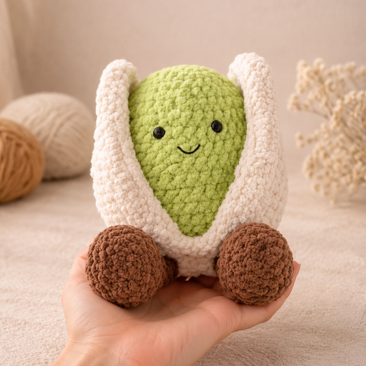 Jumbo Pistachio Amigurumi Crochet Pattern