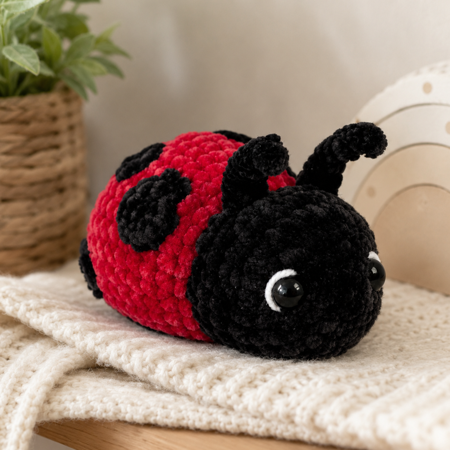 Crochet No-Sew Ladybug Pattern