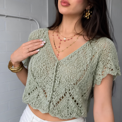 Knitting Leaf Lace Cardigan Pattern