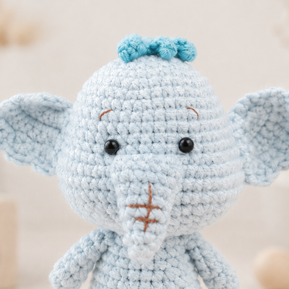 Lumpy Elephant Amigurumi Crochet Pattern