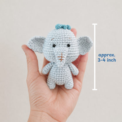 Lumpy Elephant Amigurumi Crochet Pattern