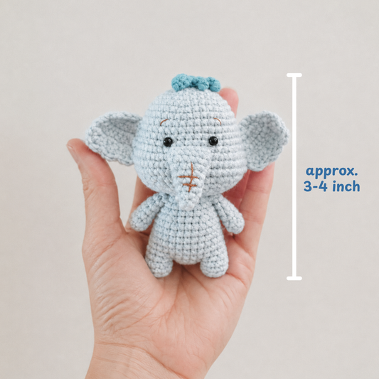 Lumpy Elephant Amigurumi Crochet Pattern