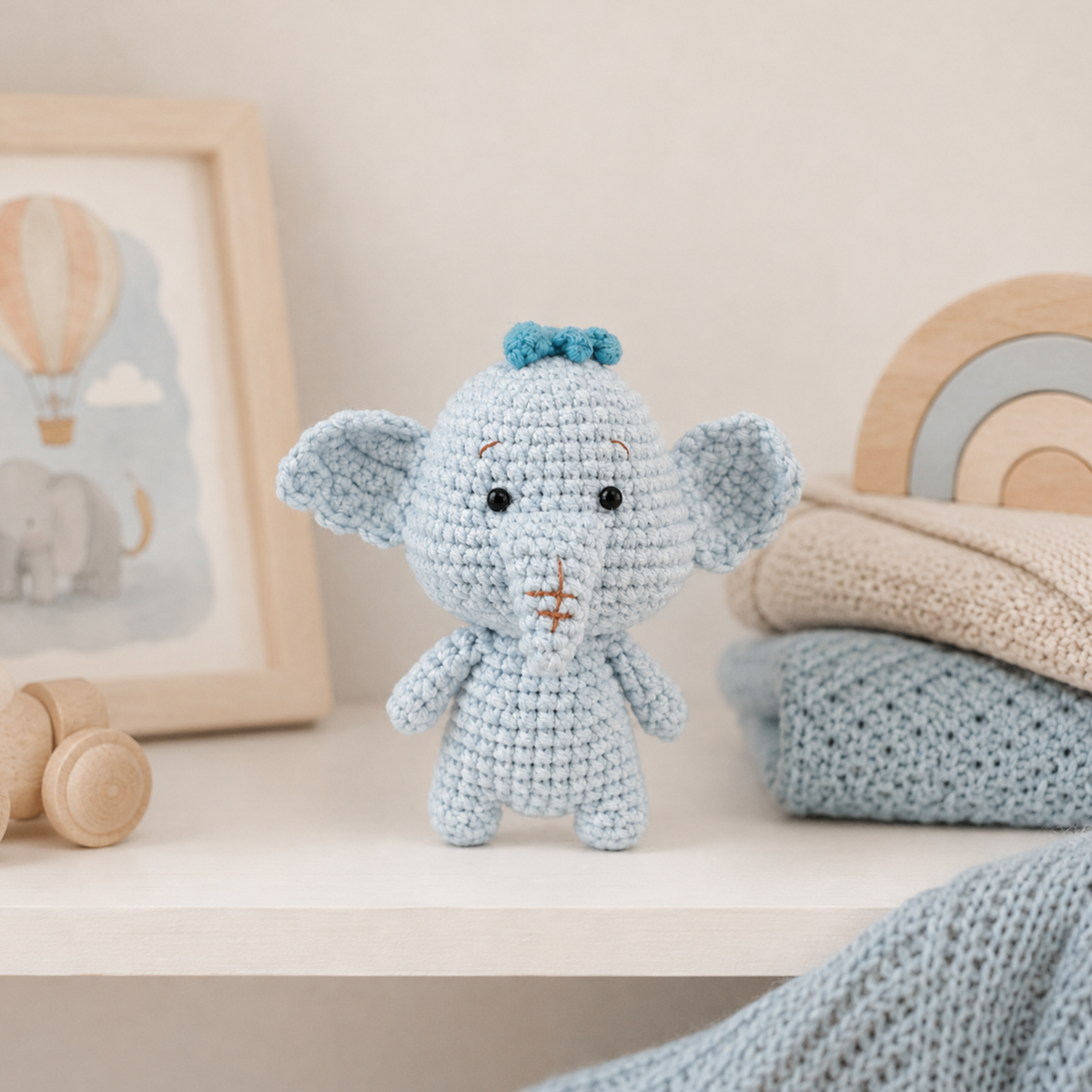 Lumpy Elephant Amigurumi Crochet Pattern