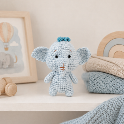 Lumpy Elephant Amigurumi Crochet Pattern