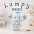 Lumpy Elephant Amigurumi Crochet Pattern PDF