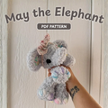 May the Elephant Plush Toy Crochet Pattern PDF