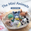 Mini Animal Toy Crochet Pattern PDF