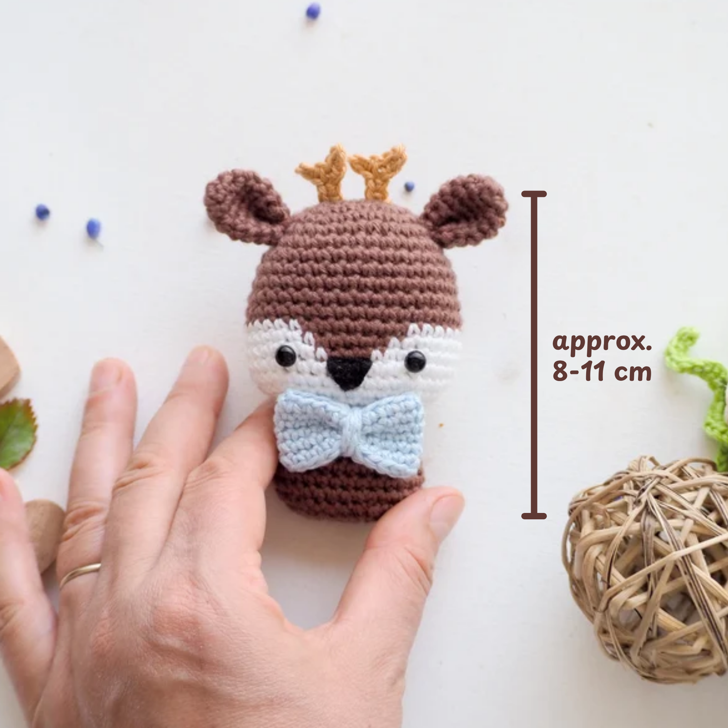Crochet Mini Toys Pattern (Fox, Bunny, Bear, Dragon, Reindeer, and Giraffe)