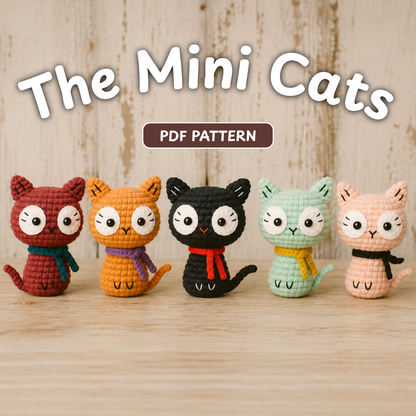 Mini Cat Amigurumi Crochet Pattern