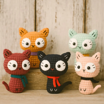 Mini Cat Amigurumi Crochet Pattern