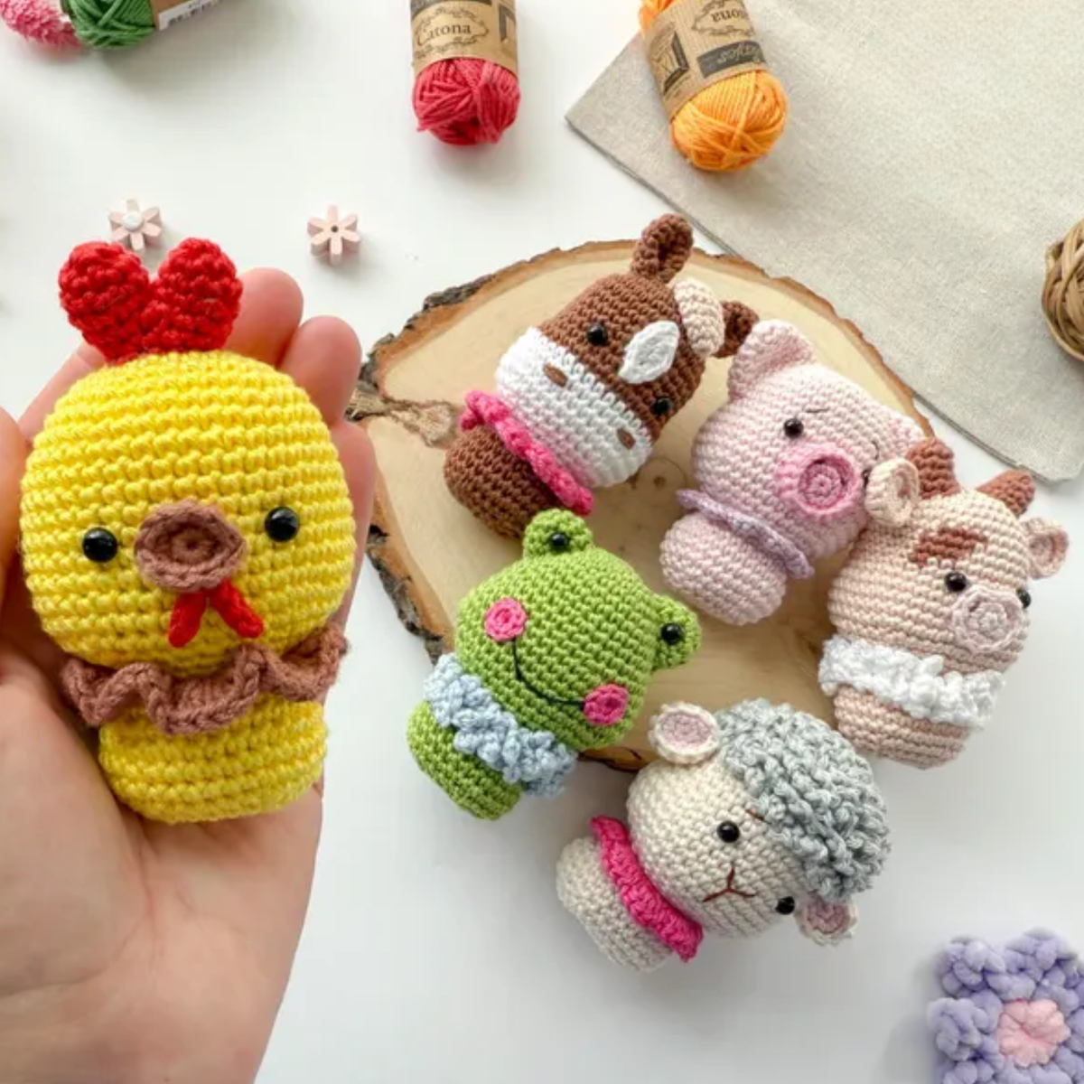 Mini Farm Friends Crochet Pattern