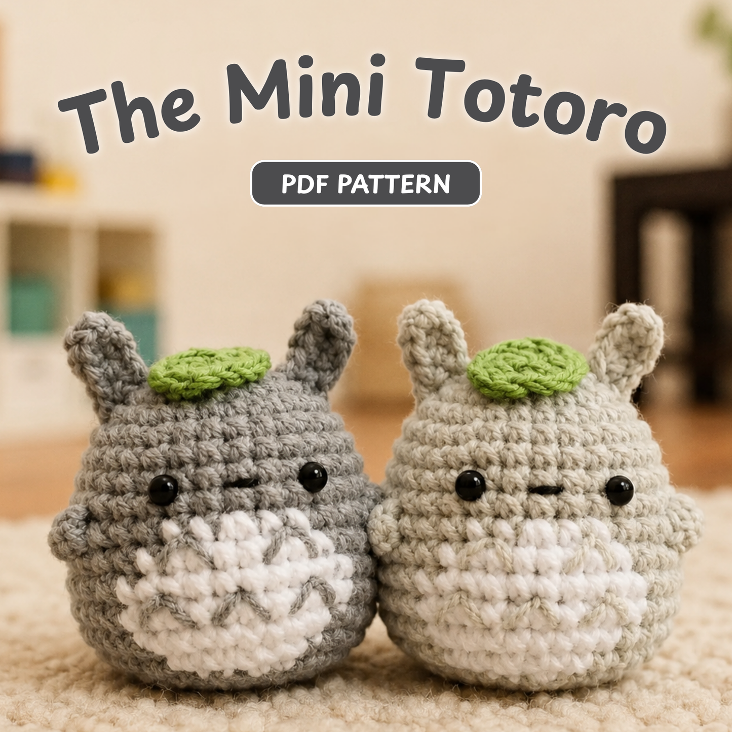 Crochet Mini Bunny Keychain Pattern (Low Sew)
