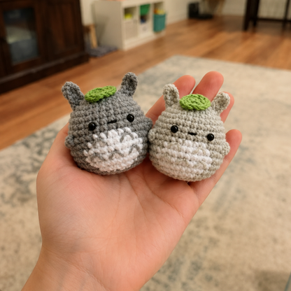 Crochet Mini Bunny Keychain Pattern (Low Sew)