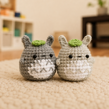 Crochet Mini Bunny Keychain Pattern (Low Sew)